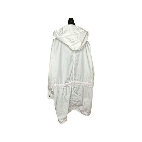 FREE PEOPLE White Oversized Lace Up Hooded Pullover Jacket Size Small - Picture 9 of 12